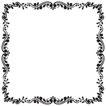illustration art engraving frame black and white for cy text design
