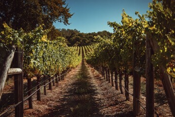 Naklejka premium Grape farm