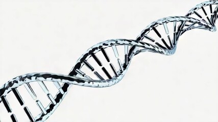 Futuristic digital background with animated DNA strand in scientific medical research - Powered by Adobe