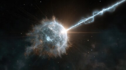 Magnetar unleashing spectacular gamma ray burst in deep space