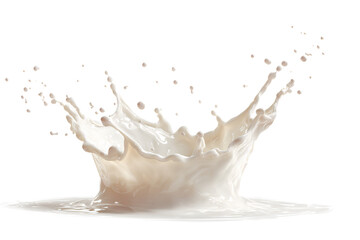 Realistic Milk Splash, isolated on transparent background.