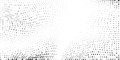 Vector mesh halftone gradient texture. Vanishing polka dot simple abstract modern design