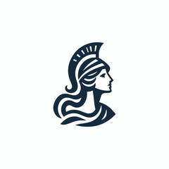 Athena Greek Goddess Logo