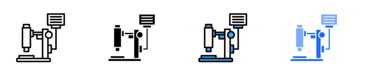 Digital Microscope  Icon Set Multiple Stlye Collection