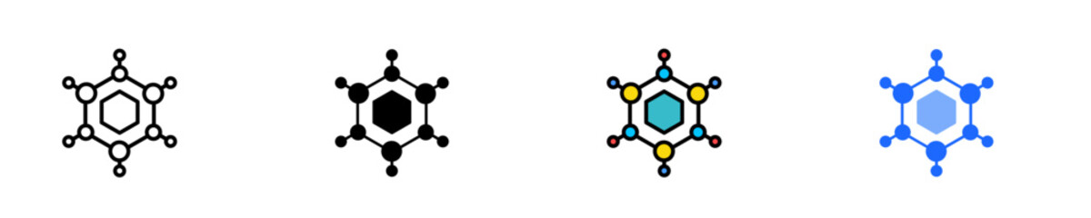 Nanotechnology Research  Icon Set Multiple Stlye Collection