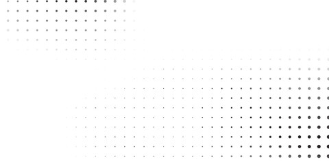 Dotted halftone gradient texture. Vanishing polka dot background simple