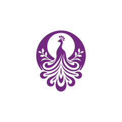 Elegant peacock logo