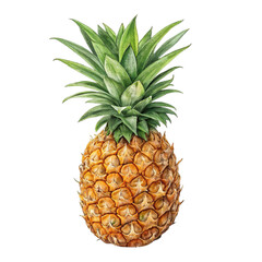 pineapple on white background