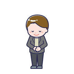 私服の大人／ななめ／男性 08