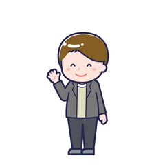 私服の大人／ななめ／男性 10