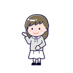 Obraz premium 私服の大人／ななめ／女性 18