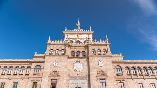 Cavalry Academy timelapse in Plaza de Zorrilla, Valladolid, Spain