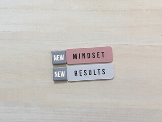 New Mindset for New Results concept of innovation or thinking. business finance education