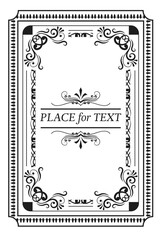 Vintage Frame frame for text Vector vintage border frame logo engraving with retro ornament pattern in antique rococo style decorative design