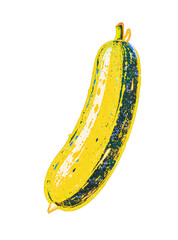 Vibrant Yellow Zucchini Isolated on Black Background Detailed Close Up of Fresh Farm Vegetable Perfect for Healthy Eating Concepts and Culinary Illustrations