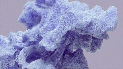 3D banner wallpaper of technological structures with natural rock shapes