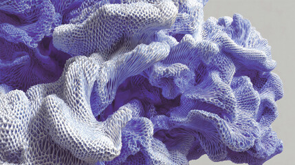 3D banner wallpaper of technological structures with natural rock shapes