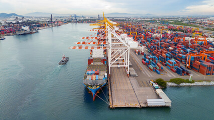Shipyard Cargo Container Sea Port Freight forwarding service logistics and transportation....
