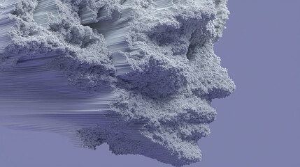 Face formed by nanobot particles, AI concept, robotics, computing, and technology