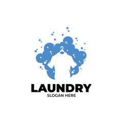 Silhouette Of Clothes Laundry Logo Design Inspiration