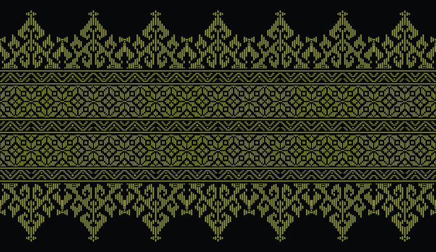 Seamless pattern batik songket woven damask