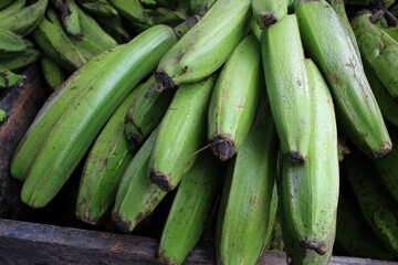 Green plantains fresh food