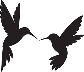 Hummingbird in flight with floral accents