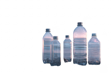 Several clear plastic bottles