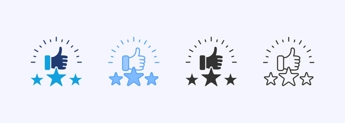 Satisfaction Icon Set Multiple Style Collection