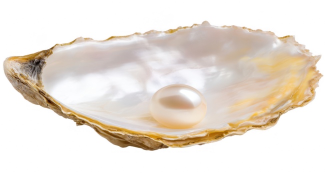 Pearl nestled in a seashell