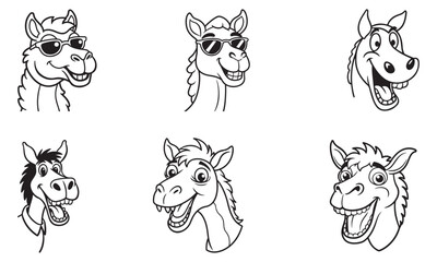 Fototapeta premium A drawing of a camel is a line art illustration