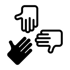 Teamwork Hands Semi Solid Icon Style
