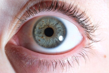 close up of a female eye
