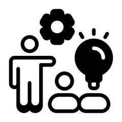 All In Teamwork Semi Solid Icon Style