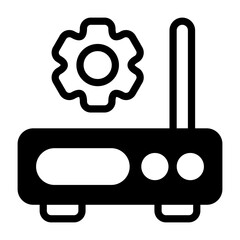 Router Configuration Semi Solid Icon Style