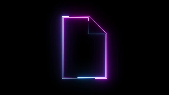 A vibrant neon notebook icon pulses with glowing lines. Animated pages flip gently, emitting light trails, creating a dynamic, modern effect that symbolizes creativity and digital learning.
