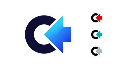 C Initial Cargo Delivery logo designs concept vector, Logistics logo symbol icon