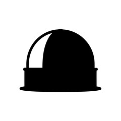 Silhouette of an observatory dome, representing science, technology, and exploration