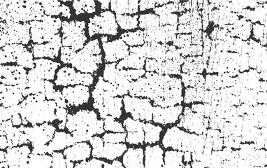 Fototapeta premium Abstract cracked texture with scattered dark splatters and vertical lines background black
