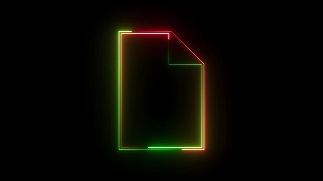 A vibrant neon notebook icon pulses with glowing lines. Animated pages flip gently, emitting light trails, creating a dynamic, modern effect that symbolizes creativity and digital learning.
