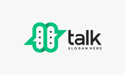 Modern Talk Logo designs, Chat Message logo symbol concept,  Modern Consulting agency logo template designs