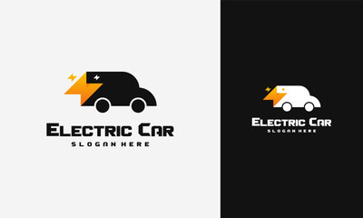 Electric Car logo designs concept vector, Car Technology logo template vector Illustration