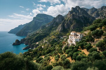 Verdant Mountains Meet the Azure Coastal Waters