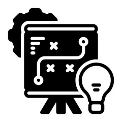 approach icon, glyph icon style