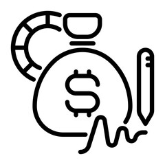 loan icon, line icon style