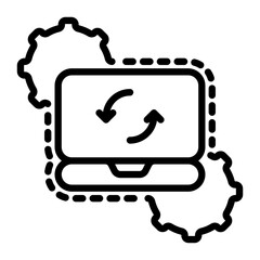 install icon, line icon style
