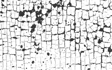Cracked white surface with dark irregular patches and fine speckles texture black
