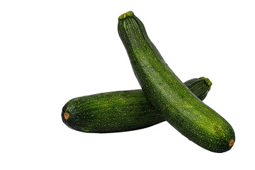 fresh zucchini on white background