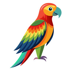 Fototapeta premium parrot on a white background