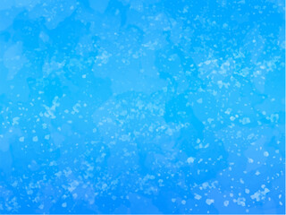 青空や海のようなイメージのグラデーション背景素材。手描きの水彩風テクスチャー。キラキラした光の粒子。水しぶき。スプラッシュ。